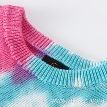 Winter high street niche tie-dye thick sweater